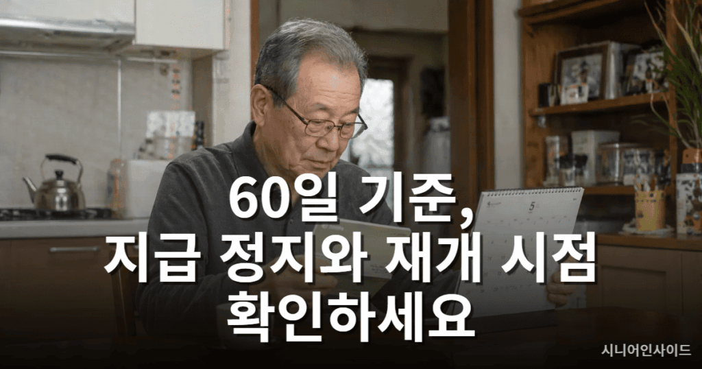기초연금 해외 체류 60일 지급 정지 기준을 달력으로 확인하는 어르신