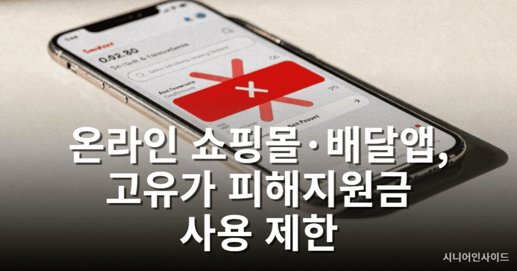 고유가 피해지원금 사용처 제한 – 온라인 쇼핑몰, 배달앱, 유흥업종 결제 불가 안내