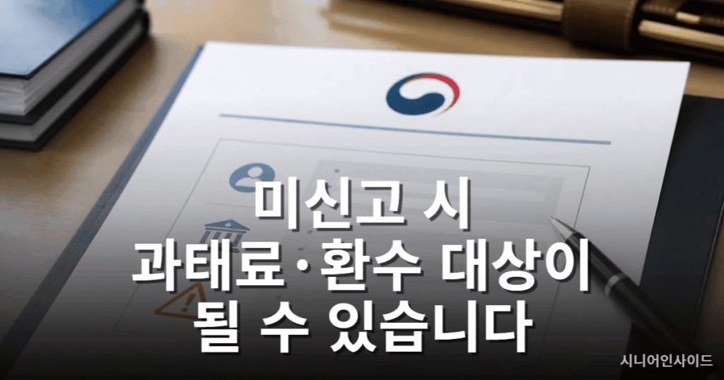 기초연금 변동 신고 미이행 시 과태료 안내 문서