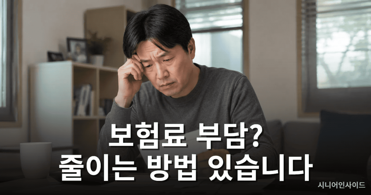국민연금 보험료 부담으로 고민하는 중장년층 모습