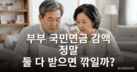 부부 국민연금 감액 여부를 확인하는 중장년 부부 모습