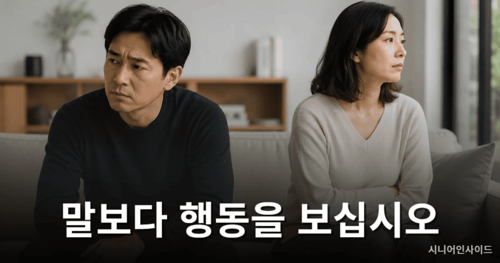 무서운 사람 유형 중 말과 행동이 다른 사람에게 실망한 장면