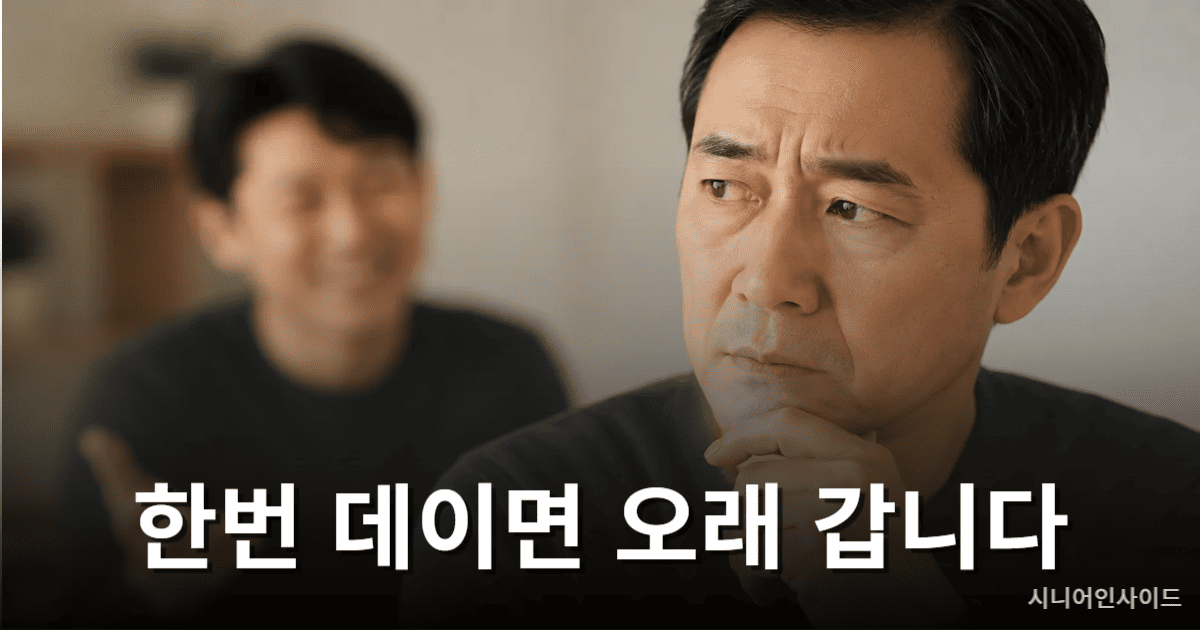 무서운 사람 유형을 경계하는 중년 인물의 모습