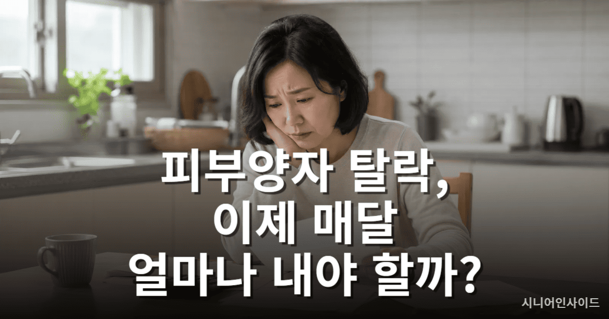 건강보험 피부양자 탈락 후 지역가입자 보험료 안내