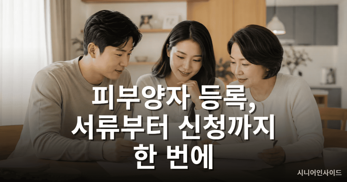 건강보험 피부양자 등록 신청 방법과 제출 서류를 안내하는 이미지