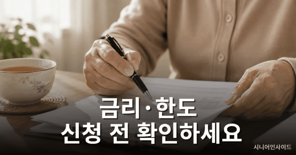 실버론 이자율과 대부 한도를 확인하는 어르신