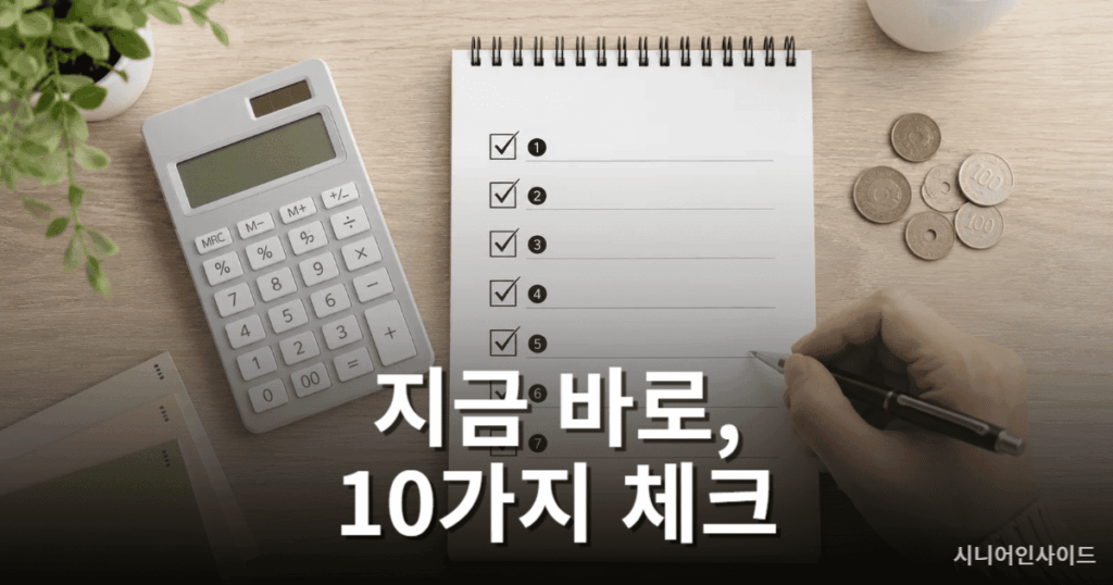 은퇴 후 통장 정리를 위한 계좌 관리 체크리스트 10가지를 항목별로 확인하는 이미지