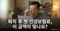 퇴직 후 건강보험료 고지서를 보고 놀란 남성