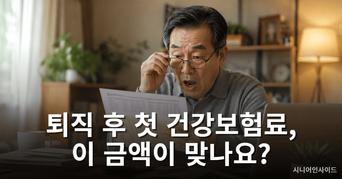 퇴직 후 건강보험료 고지서를 보고 놀란 남성