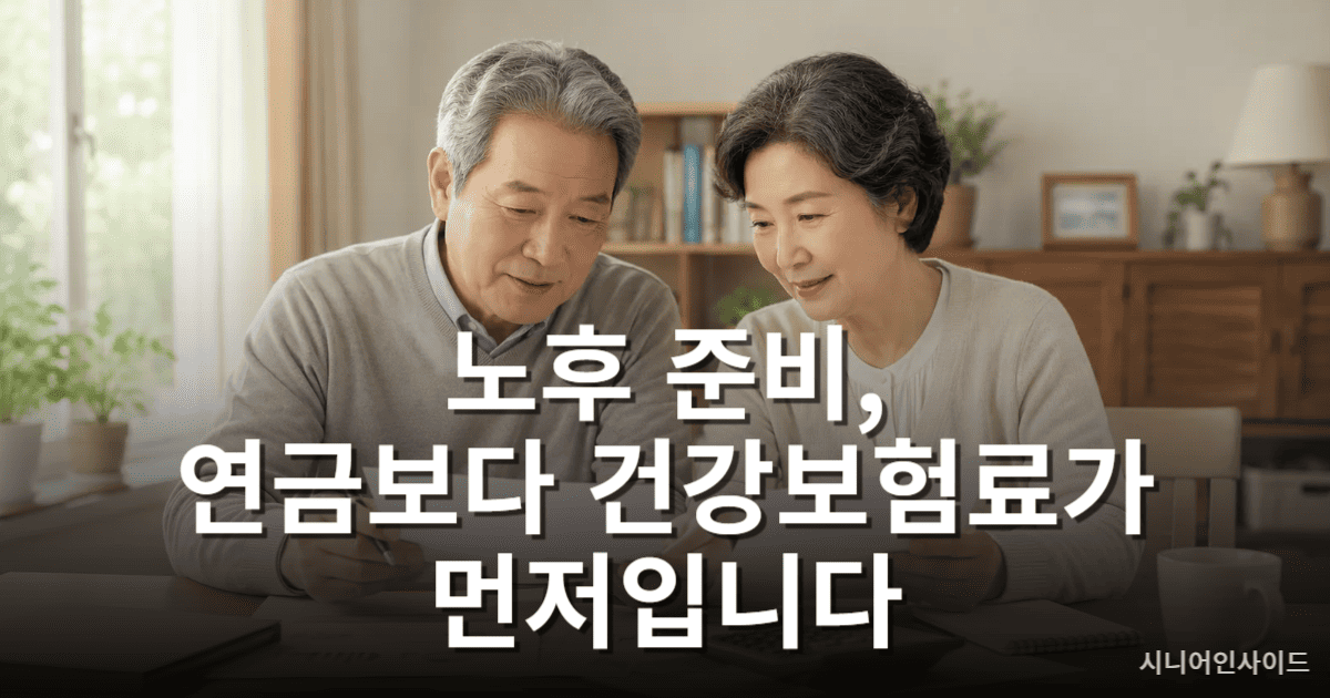 노후 준비 건강보험료 기준 확인하는 시니어 부부