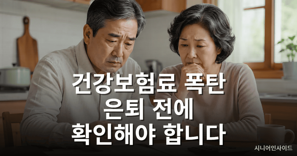 은퇴 후 건강보험료 부담을 걱정하는 시니어 부부