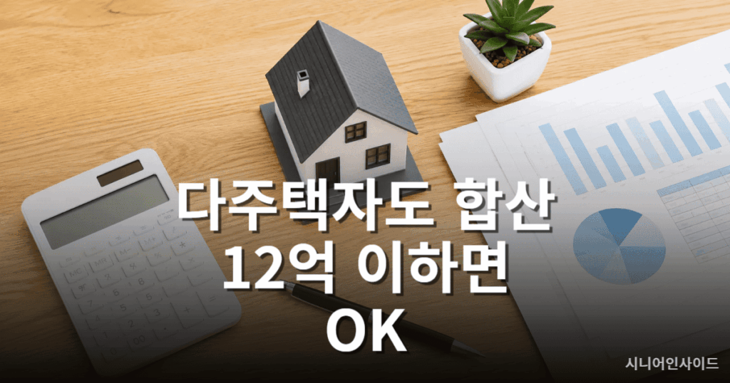 주택연금 보유주택 수 및 주택가격 12억원 기준 설명 이미지