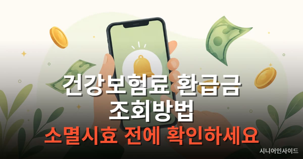 건강보험료 환급금 조회 방법을 안내하는 대표 이미지